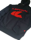 Ilimperial Black Hoodie with Red Logo